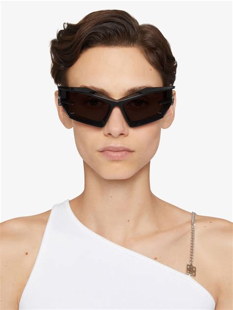 GIVENCHY Giv Cut Injected Sunglasses Shiny Black .